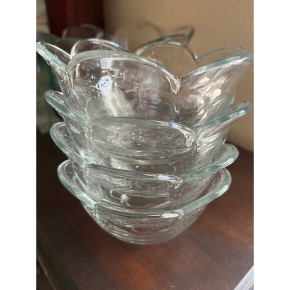 Set of Vintage Pfaltzgraff Clear Glass Salad/Fruit Bowls - Picture 6 of 10